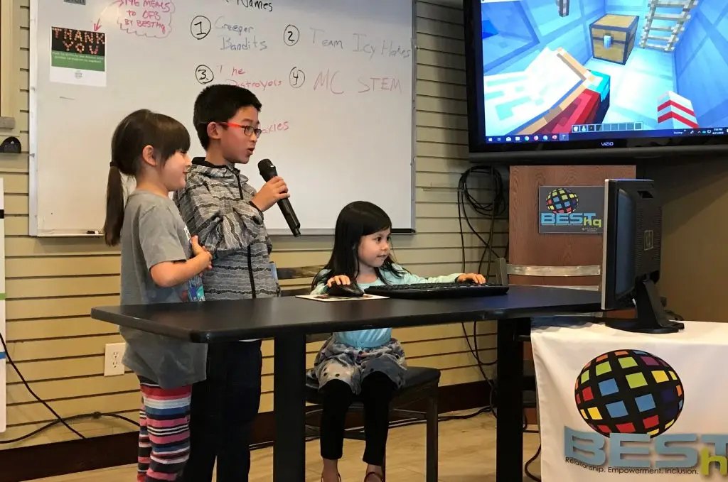 Students presenting their creation